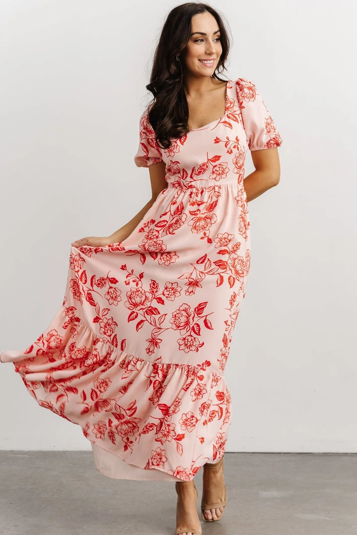 SL Candice Sweetheart Dress | Pink + Red Floral Dresses 4 SL Candice Sweetheart Dress | Pink + Red Floral Dresses