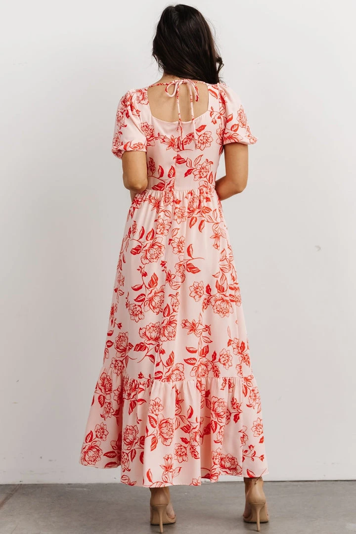 SL Candice Sweetheart Dress | Pink + Red Floral Dresses 2 SL Candice Sweetheart Dress | Pink + Red Floral Dresses