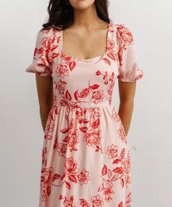 SL Candice Sweetheart Dress | Pink + Red Floral Dresses 15 SL Candice Sweetheart Dress | Pink + Red Floral Dresses