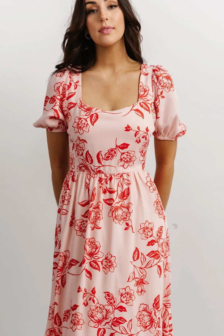 SL Candice Sweetheart Dress | Pink + Red Floral Dresses 8 SL Candice Sweetheart Dress | Pink + Red Floral Dresses