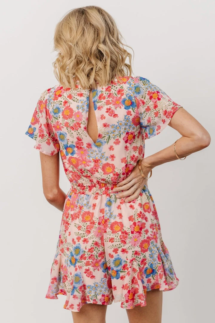 SL Candy Romper | Pink + Blue Floral Shop All 4 SL Candy Romper | Pink + Blue Floral Shop All