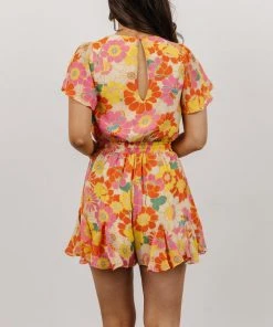 SL Candy Romper | Retro Multi Floral Vacation