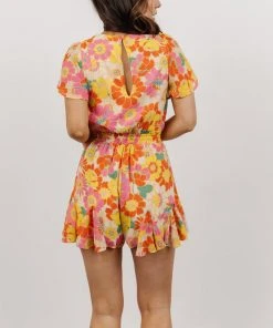 SL Candy Romper | Retro Multi Floral Vacation