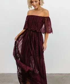 BB Custom Dresses Caroline Lace Maxi Dress | Mulberry