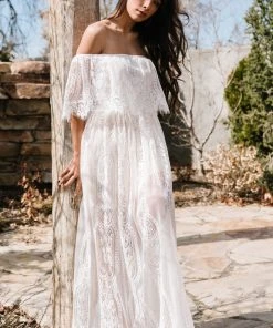 BB Custom Caroline Lace Maxi Dress | Off White