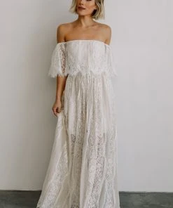 BB Custom Caroline Lace Maxi Dress | Off White