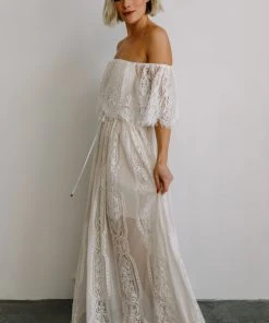 BB Custom Caroline Lace Maxi Dress | Off White