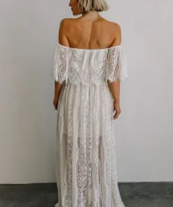 BB Custom Caroline Lace Maxi Dress | Off White