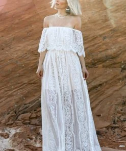 BB Custom Caroline Lace Maxi Dress | Off White