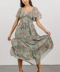 IL Cassidy Maxi Dress | Light Jade Floral Dresses