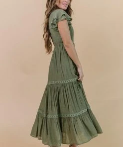 POL Dresses Cecilia Boho Maxi Dress | Olive