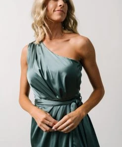 BB Custom Celia One Shoulder Midi Dress | Blue Sage Dresses 10 BB Custom Celia One Shoulder Midi Dress | Blue Sage Dresses