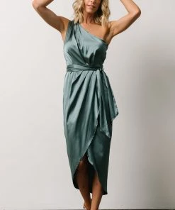 BB Custom Celia One Shoulder Midi Dress | Blue Sage Dresses 11 BB Custom Celia One Shoulder Midi Dress | Blue Sage Dresses