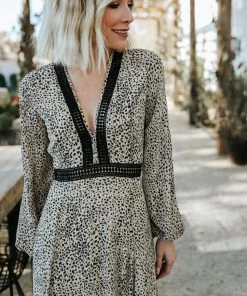 AK Dresses Cha Cha Print Maxi Dress | Taupe