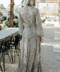 AK Dresses Cha Cha Print Maxi Dress | Taupe