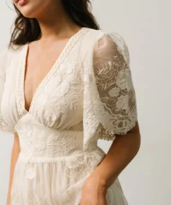 FT Clarisa Lace Midi Dress | Vintage Cream Dresses 6 FT Clarisa Lace Midi Dress | Vintage Cream Dresses