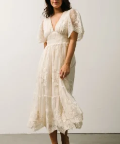 FT Clarisa Lace Midi Dress | Vintage Cream Dresses 4 FT Clarisa Lace Midi Dress | Vintage Cream Dresses