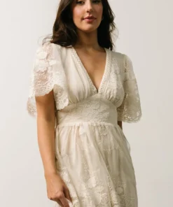 FT Clarisa Lace Midi Dress | Vintage Cream Dresses 5 FT Clarisa Lace Midi Dress | Vintage Cream Dresses