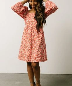 BS Clem Baby Doll Mini Dress | Orange Floral