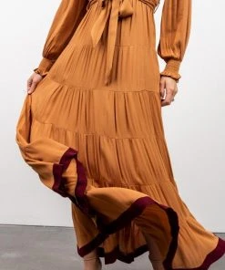 IL Dresses Colbie Tiered Maxi Dress | Camel