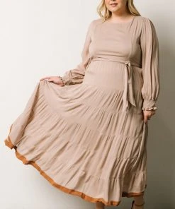 IL Dresses Colbie Tiered Maxi Dress | Taupe