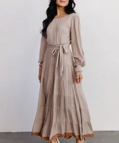 IL Dresses Colbie Tiered Maxi Dress | Taupe