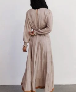 IL Dresses Colbie Tiered Maxi Dress | Taupe