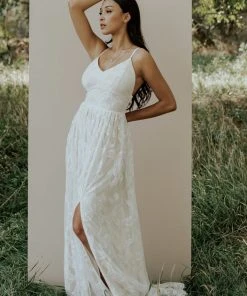 JH Dresses Cozette Lace Gown | White