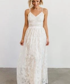JH Dresses Cozette Lace Gown | White