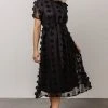 POL Darbi Floral Dot Midi Dress | Black Dresses
