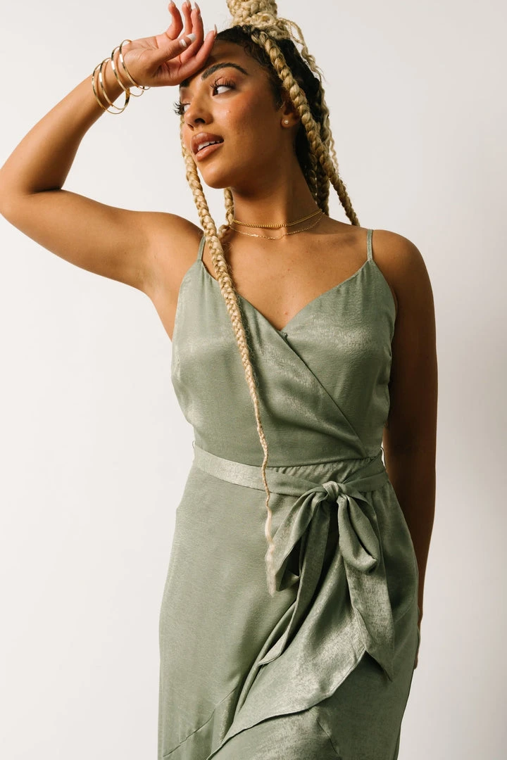 FT Desiree Ruffle Hem Dress | Dusty Sage Dresses 10 FT Desiree Ruffle Hem Dress | Dusty Sage Dresses