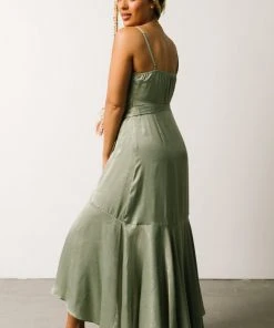 FT Desiree Ruffle Hem Dress | Dusty Sage Dresses 14 FT Desiree Ruffle Hem Dress | Dusty Sage Dresses