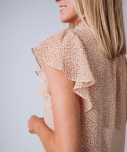 HAY Tops Devri Print Top | Camel