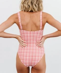 BJB Swim Dorothy Plaid One Piece | Red