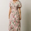 AK Eartha Open Back Wrap Dress | Orchid Floral Dresses