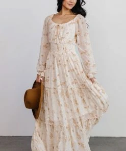 BB Custom Eden Smocked Maxi Dress | Golden Print