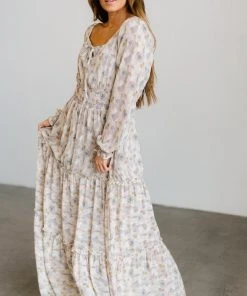 BB Custom Dresses Eden Smocked Maxi Dress | Purple Watercolor