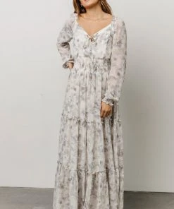 BB Custom Eden Smocked Maxi Dress | Slate Print