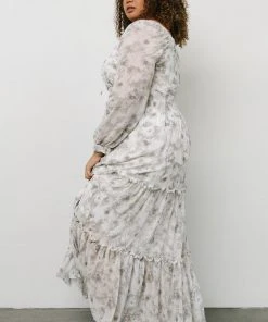 BB Custom Eden Smocked Maxi Dress | Slate Print