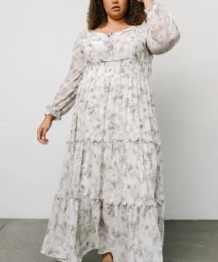 BB Custom Eden Smocked Maxi Dress | Slate Print