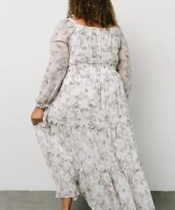BB Custom Eden Smocked Maxi Dress | Slate Print
