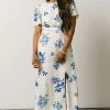 SL Eleanor Midi Dress | Cream + Blue Floral
