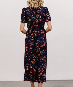SL Eleanor Midi Dress | Retro Navy Floral