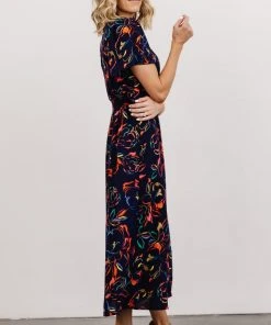 SL Eleanor Midi Dress | Retro Navy Floral