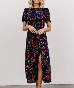 SL Eleanor Midi Dress | Retro Navy Floral