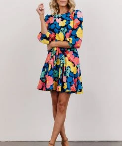 SL Elena Mini Dress | Navy Multi Floral Shop All