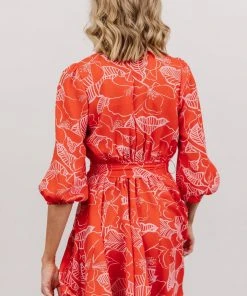 SL Shop All Elena Mini Dress | Red + Pink Floral