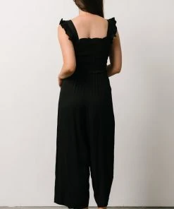Ellen Wide Leg Jumpsuit | Black Boho