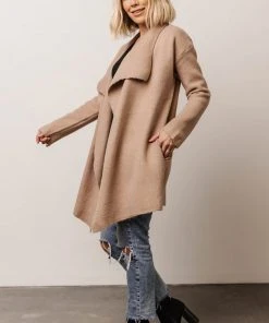 IL Ellison Lapel Cardigan | Beige