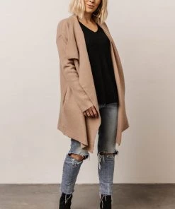 IL Ellison Lapel Cardigan | Beige